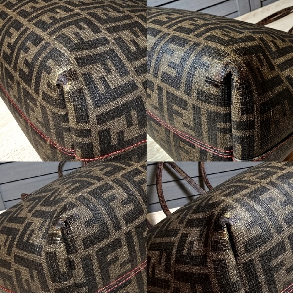 Authentic FENDI Zucca Spalmati Canvas Tote Shoulder Bag ❤️ - Picture 6 of 16